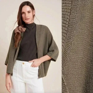 Akemi & Kin Anthropologie Green Oversized Open Cardigan